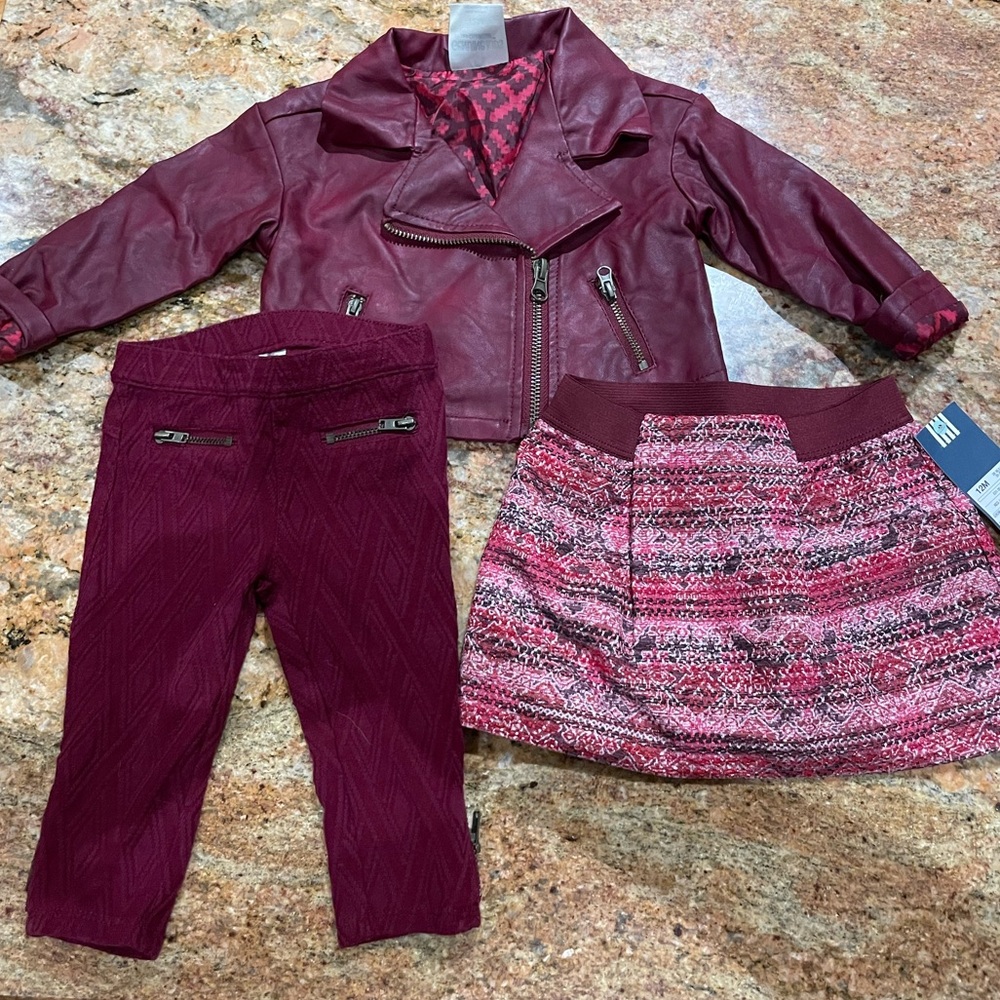 Genuine Kids from Oshkosh burgundy bundle